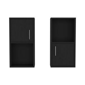English Elm Medicine Cabinet Florence Black Engineered Wood Set of 2 — Sleek Modern Bathroom Storage, Durable Hardware and Easy Mounting (28x17.3x3.9) B092P160284
