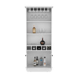 English Elm Bar Cabinet Taholah, Living Room, White