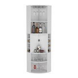 English Elm Bar Cabinet Jansen, Living Room, White