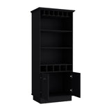 English Elm Bar Cabinet Taholah, Living Room, Black