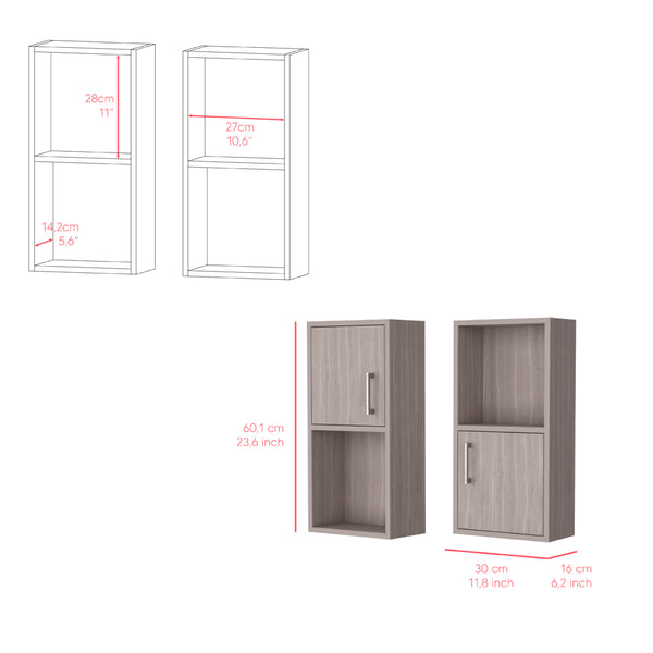 English Elm Medicine Cabinet Florence White Oak Engineered Wood Double Set with Sleek Hardware, Easy Install, Durable Elegance B092P160285