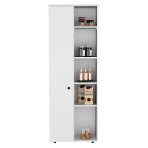 English Elm Multistorage Kitchen Pantry Lane White – Engineered Wood, Adjustable Shelves, Modern Slim Design, Durable Finish B092P160288