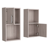 White Oak Medicine Cabinet Set for Bathroom Organization with Contemporary Fixtures, Easy Installation - 6.20 x 11.80 x 23.60