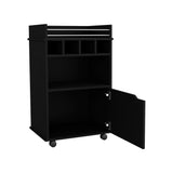 English Elm Bar Cart Kinsley, Living Room, Black