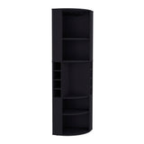 English Elm Bar Cabinet Jansen, Living Room, Black