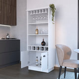 English Elm Bar Cabinet Taholah, Living Room, White