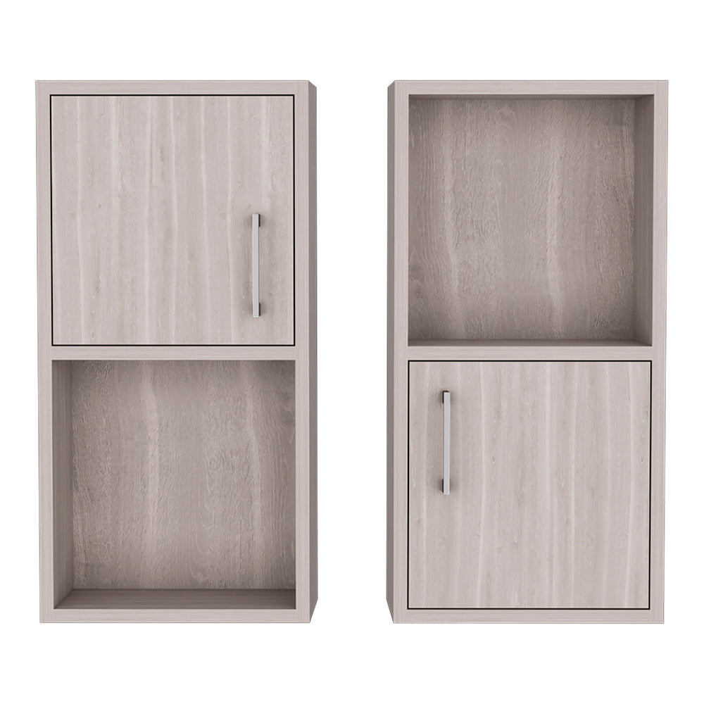 English Elm Medicine Cabinet Florence White Oak Engineered Wood Double Set with Sleek Hardware, Easy Install, Durable Elegance B092P160285