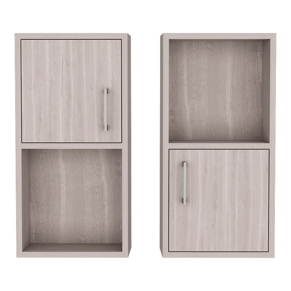 English Elm Medicine Cabinet Florence White Oak Engineered Wood Double Set with Sleek Hardware, Easy Install, Durable Elegance B092P160285