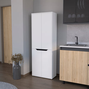 English Elm Multistorage Kitchen Pantry Helper - Sleek White & Black Engineered Wood Organizer, Easy Assemble, Durable Storage Solution for Efficient Kitchen Organization B092P160286