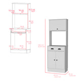 English Elm Pantry Cabinet Microwave Stand Warden, Kitchen, White