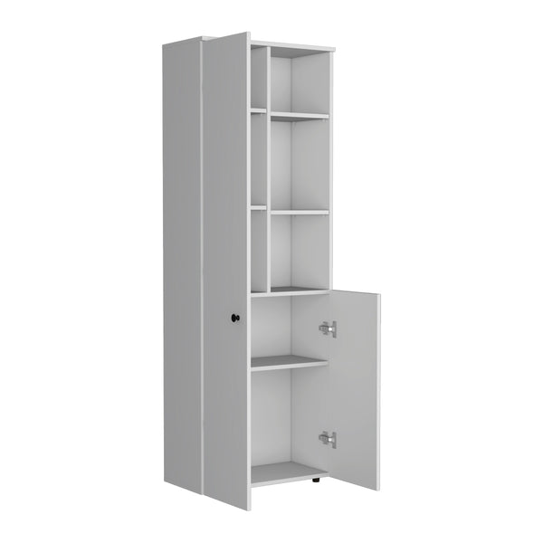 English Elm Multistotage Riverton Black Kitchen Organizer with Adjustable Shelves, 66.93" Tall, Enclosed Cabinet B092P160289