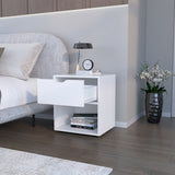 English Elm Nightstand Altheimer, Bedroom, White