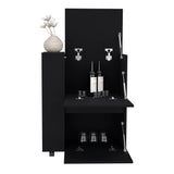 English Elm Bar Cart Belleville, Living Room, Black