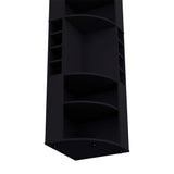 English Elm Bar Cabinet Jansen, Living Room, Black