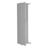 English Elm Broom Storage Closet Edmond, Kitchen, White