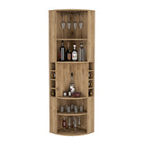 English Elm Bar Cabinet Jansen, Living Room, Macadamia