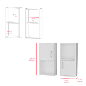 English Elm Medicine Cabinet Florence Double Pack in White Engineered Wood – Sleek Modern Storage, Easy Install B092P160283