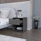 English Elm Nightstand Altheimer, Bedroom, Light Gray