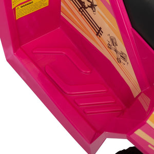 English Elm 6v Kids Ride on Atv Toddler Electric Car with Detachable Trailer and Bluetooth Audio Rose W2181P160390