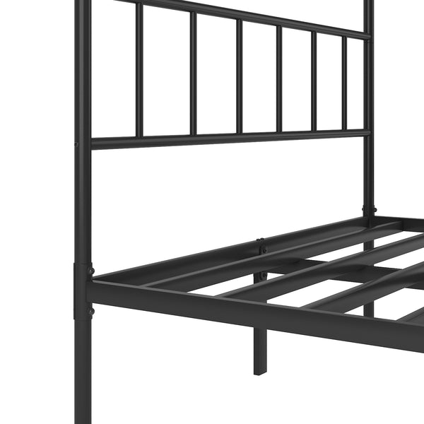 English Elm Queen Metal Platform Bed Frame with Headboard & Footboard, Sturdy Slats, 660 lb Capacity, Black W578P147731