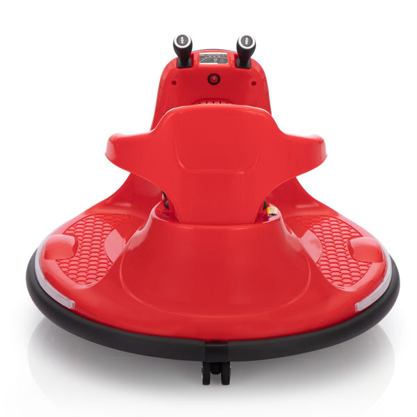 English Elm 12v Snail Electric Bumper Ride on Car with 360 Spin Led Music Parental Remote Ages 3-8 Black+Red W2181P160381