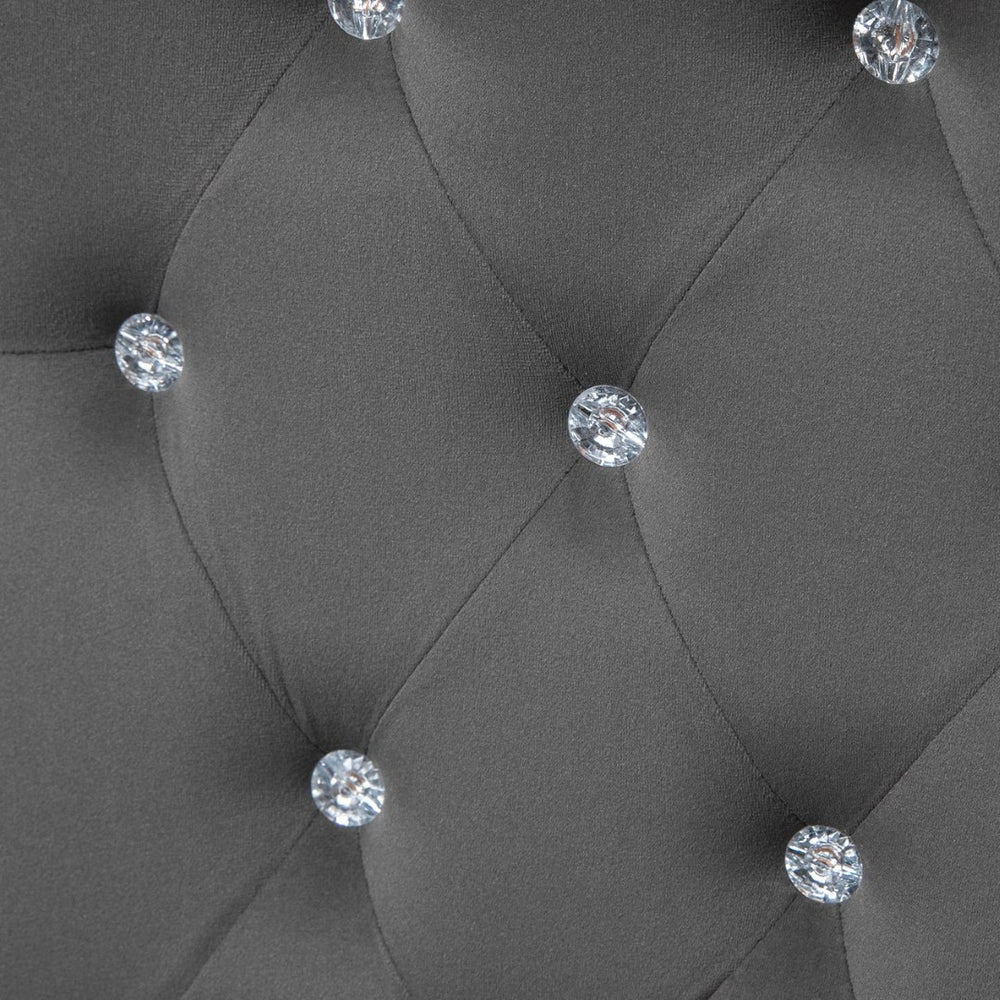 English Elm Vinsetto Luxurious Velvet Office Chair With Adjustable Height, Swivel Wheels, And Tilt Function, Dark Gray W2225P160369-GIGA