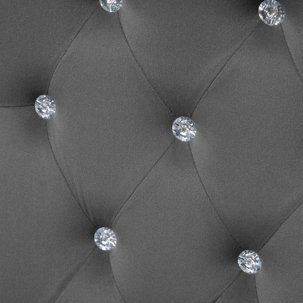 English Elm Vinsetto Luxurious Velvet Office Chair With Adjustable Height, Swivel Wheels, And Tilt Function, Dark Gray W2225P160369-GIGA