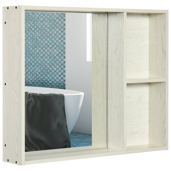 English Elm Kleankin 31.5" Wall-Mounted Bathroom Medicine Cabinet With Mirror & Storage Shelves For Organized Utility W2225P160359