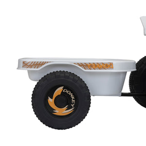 English Elm 6v Kids Ride on Atv Toddler Electric Car with Detachable Trailer and Bluetooth Audio White W2181P160385