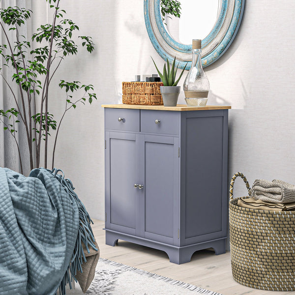 English Elm Homcom Versatile Sideboard Buffet Cabinet With 2 Drawers, Adjustable Shelf For Modern Home Storage W2225P160346