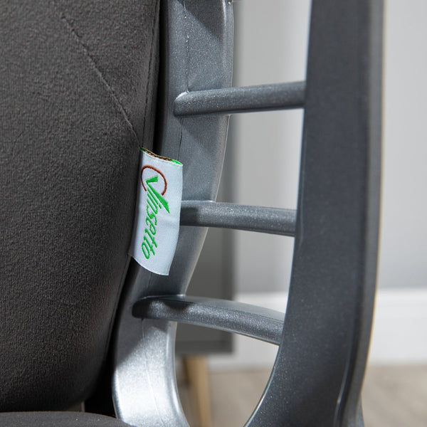 English Elm Vinsetto Luxurious Velvet Office Chair With Adjustable Height, Swivel Wheels, And Tilt Function, Dark Gray W2225P160369-GIGA