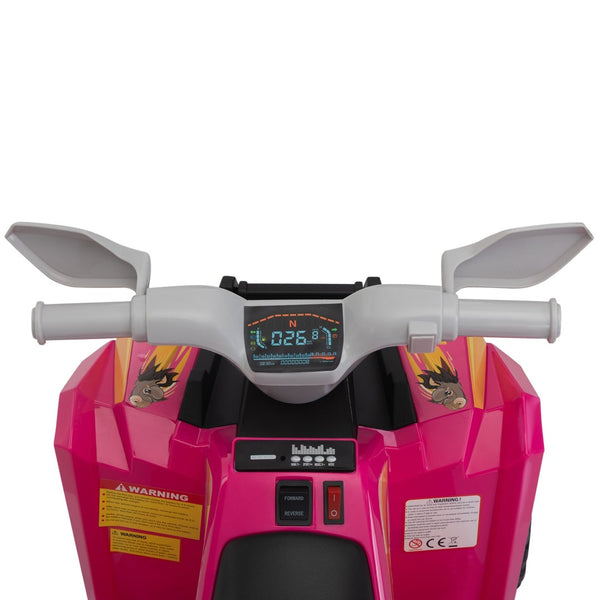 English Elm 6v Kids Ride on Atv Toddler Electric Car with Detachable Trailer and Bluetooth Audio Rose W2181P160390