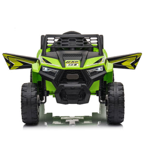 English Elm 12v Kids Electric Ride on Utv with Led Lights Horn Safety Belt Forward Reverse Green W2181P160394
