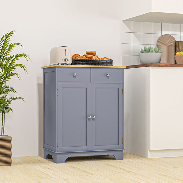 English Elm Homcom Versatile Sideboard Buffet Cabinet With 2 Drawers, Adjustable Shelf For Modern Home Storage W2225P160346