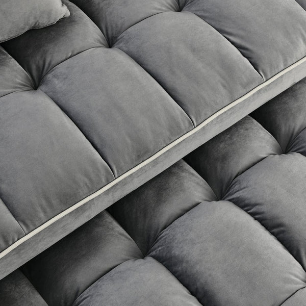 English Elm 55.51 Inch Velvet Convertible Sleeper Loveseat with Usb Port and Swivel Phone Stand W2353P151787