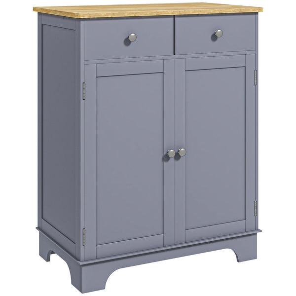 English Elm Homcom Versatile Sideboard Buffet Cabinet With 2 Drawers, Adjustable Shelf For Modern Home Storage W2225P160346