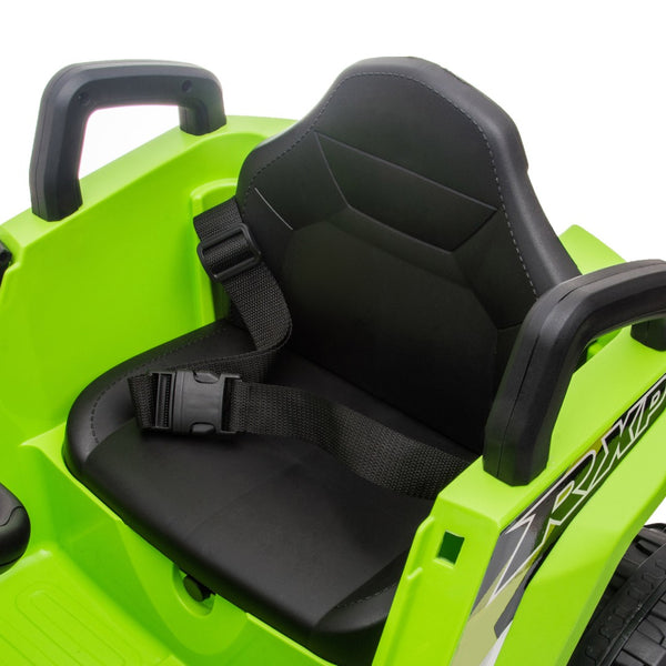 English Elm 12v Kids Electric Ride on Utv with Led Lights Horn Safety Belt Forward Reverse Green W2181P160394
