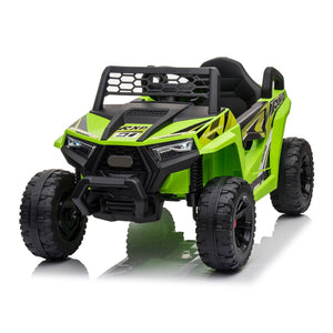 English Elm 12v Kids Electric Ride on Utv with Led Lights Horn Safety Belt Forward Reverse Green W2181P160394