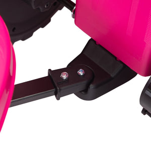 English Elm 6v Kids Ride on Atv Toddler Electric Car with Detachable Trailer and Bluetooth Audio Rose W2181P160390
