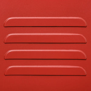 English Elm HOMCOM Industrial End Table Red with Locker-Style Door, Adjustable Steel Shelf, Anti-Tip, Sturdy Design W2225P160356