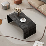 Hearth and Haven Trexm Minimalist Coffee Table with Curved Art Deco Design For Living Room Or Dining Room WF317095AAB