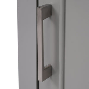 English Elm 20 Inch Modern Small Bathroom Vanity Cabinet with Ceramic Basin, Soft-Close Door & Storage Gray WF318756AAE