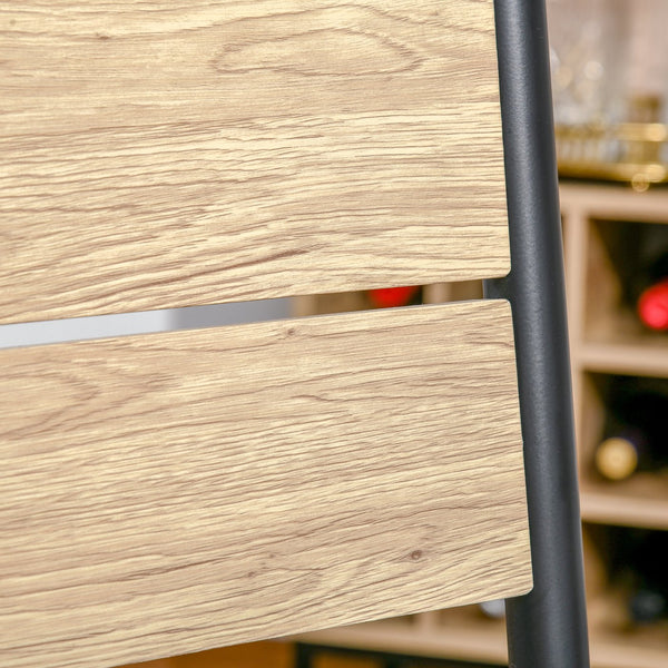 English Elm HOMCOM Compact 3-Piece Square Dining Set with Metal Frame, MDF Top, Space-Saving Cottage Style Seating Black W2225P160421