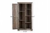 Hearth and Haven Tall Storage Cabinet Barn Door Storage Country Wood Rustic Farmhouse Pantry Cupboard Sliding Door Kitchen Organizer Furniture Home Drawer Shelves 39.37x15.75x74.4 Gray Wash W2275P149117