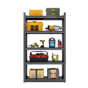 English Elm 72"H Heavy-Duty 5-Tier Metal Shelves - Adjustable Industrial Storage Rack For Garage & Home Use T2398P160411