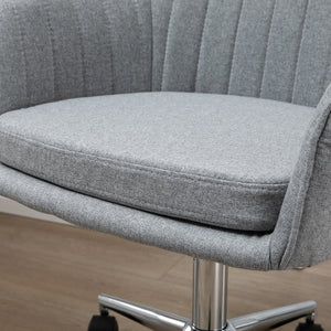 English Elm Vinsetto Mid-Back Swivel Task Chair - Stylish Gray Fabric Office Chair With Ergonomic Support & Comfort W2225P160437-GIGA