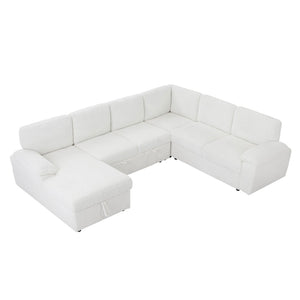 English Elm Oversized Modular Sectional Sofa With Storage Ottoman | L/U Shaped Corduroy Sleeper Couch, Comfort & Style W876S00234-GIGA