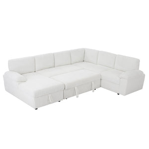 English Elm Oversized Modular Sectional Sofa With Storage Ottoman | L/U Shaped Corduroy Sleeper Couch, Comfort & Style W876S00234-GIGA