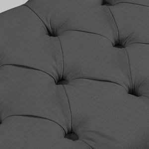 English Elm 35 Inch Linen Button Tufted Storage Ottoman Bench for Bedroom or Living Room W1955P144006