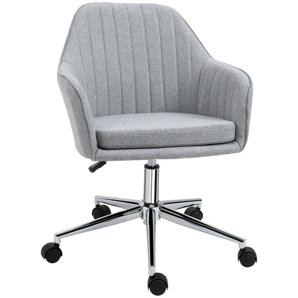 English Elm Vinsetto Mid-Back Swivel Task Chair - Stylish Gray Fabric Office Chair With Ergonomic Support & Comfort W2225P160437-GIGA